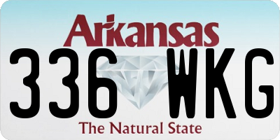 AR license plate 336WKG