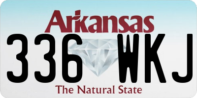 AR license plate 336WKJ