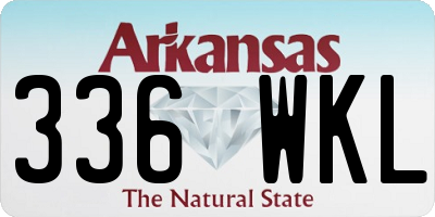 AR license plate 336WKL