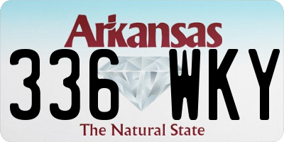 AR license plate 336WKY