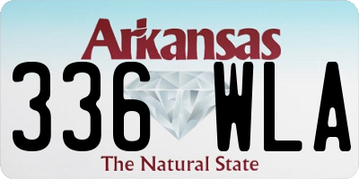 AR license plate 336WLA