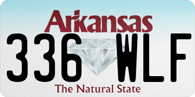 AR license plate 336WLF