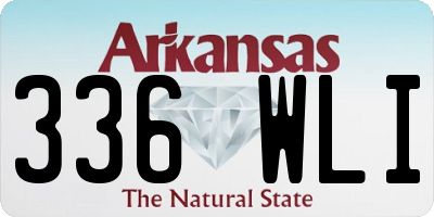 AR license plate 336WLI
