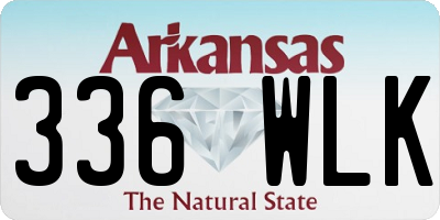 AR license plate 336WLK
