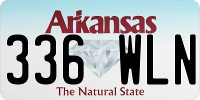 AR license plate 336WLN