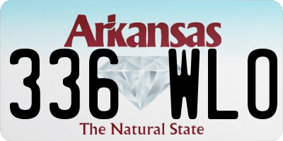 AR license plate 336WLO
