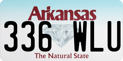 AR license plate 336WLU