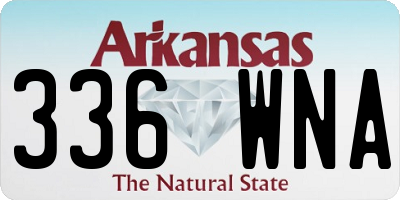 AR license plate 336WNA