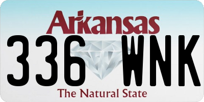 AR license plate 336WNK