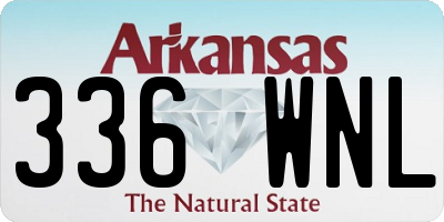 AR license plate 336WNL