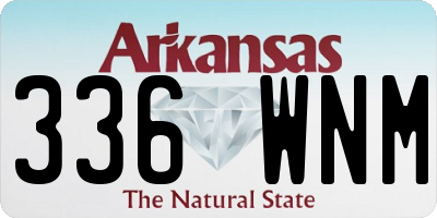 AR license plate 336WNM
