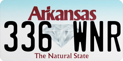 AR license plate 336WNR