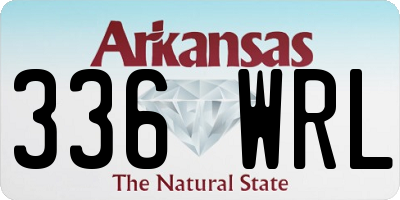 AR license plate 336WRL