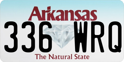 AR license plate 336WRQ