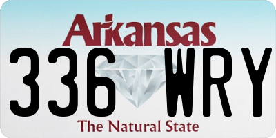 AR license plate 336WRY