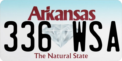 AR license plate 336WSA