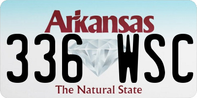 AR license plate 336WSC
