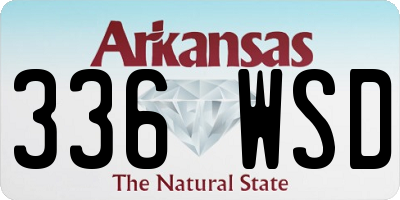 AR license plate 336WSD