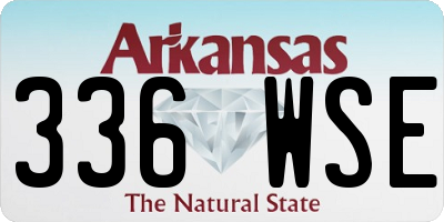 AR license plate 336WSE