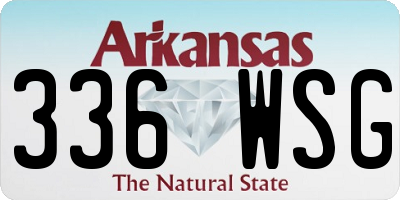 AR license plate 336WSG