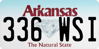 AR license plate 336WSI