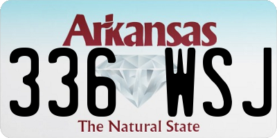 AR license plate 336WSJ