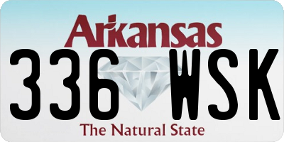 AR license plate 336WSK