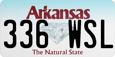 AR license plate 336WSL