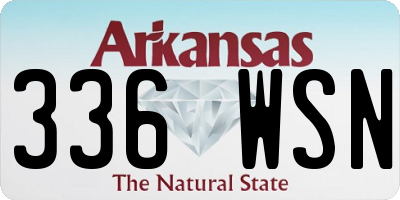 AR license plate 336WSN