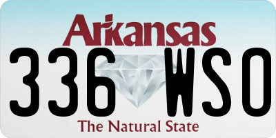 AR license plate 336WSO