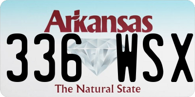 AR license plate 336WSX