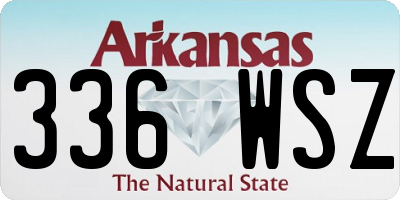 AR license plate 336WSZ