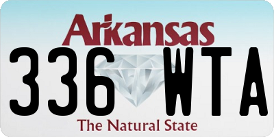 AR license plate 336WTA