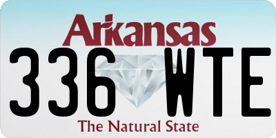 AR license plate 336WTE