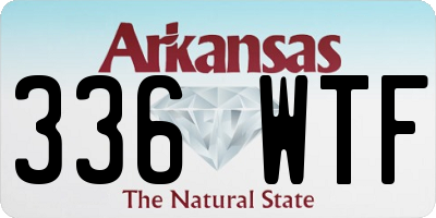 AR license plate 336WTF
