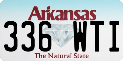 AR license plate 336WTI