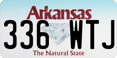 AR license plate 336WTJ