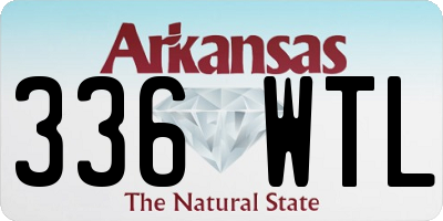 AR license plate 336WTL