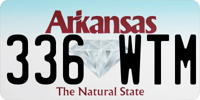 AR license plate 336WTM
