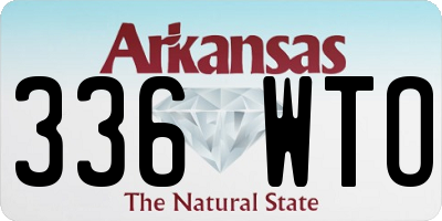 AR license plate 336WTO