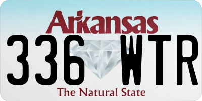 AR license plate 336WTR