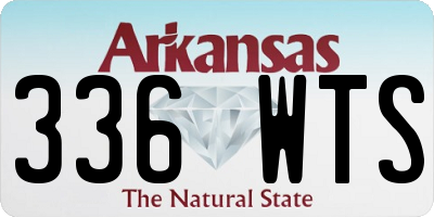 AR license plate 336WTS