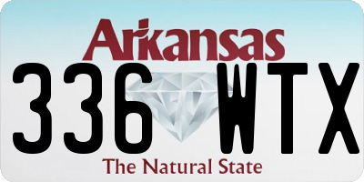 AR license plate 336WTX