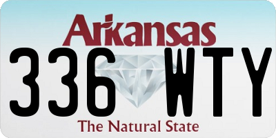 AR license plate 336WTY