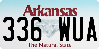 AR license plate 336WUA