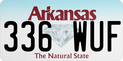 AR license plate 336WUF
