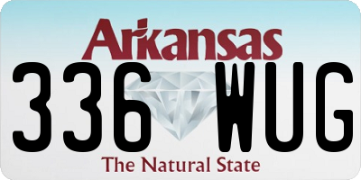 AR license plate 336WUG