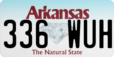 AR license plate 336WUH