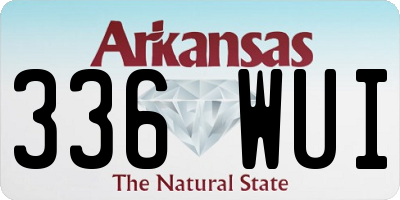AR license plate 336WUI
