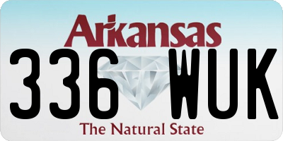AR license plate 336WUK